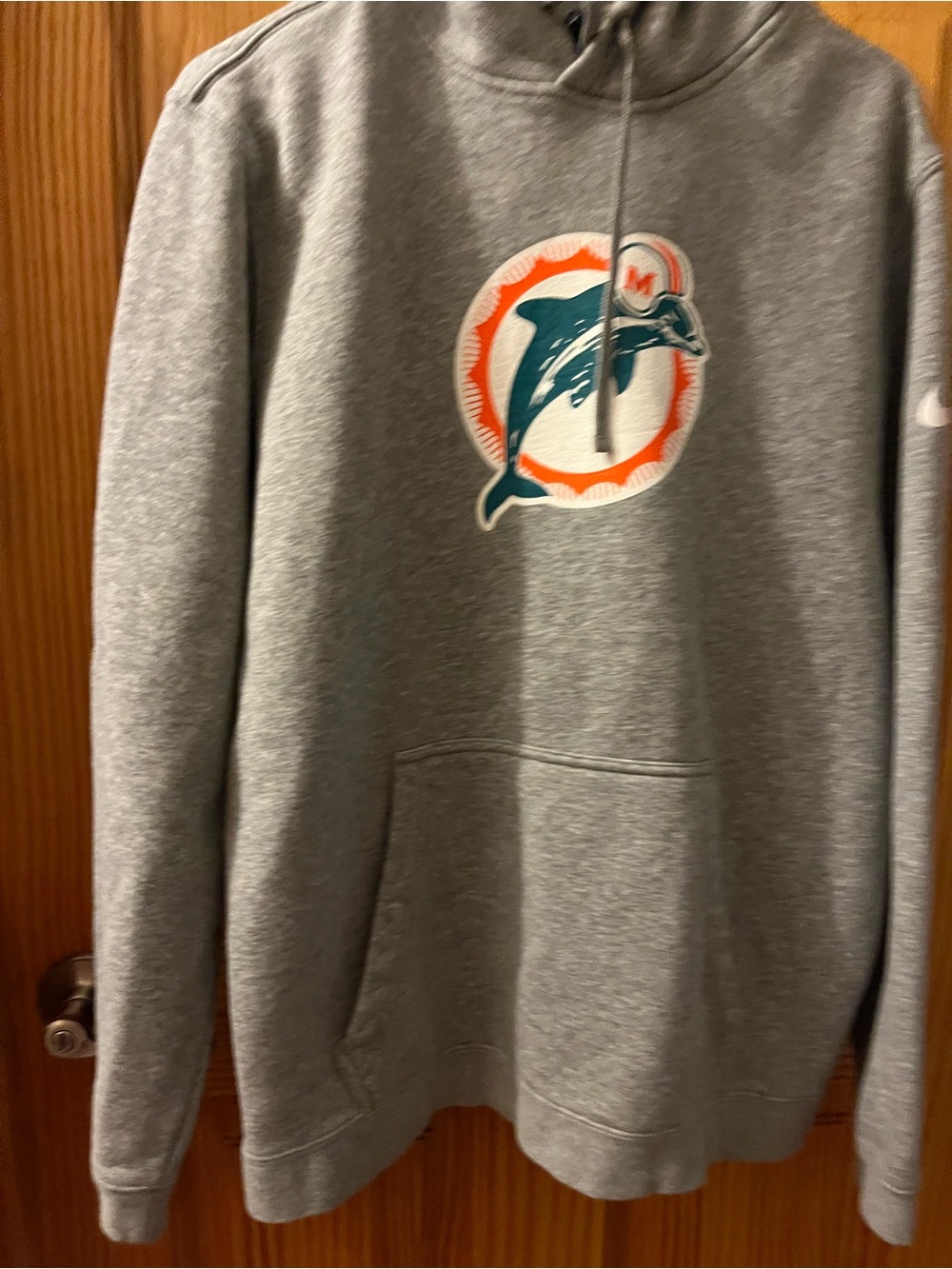 Nike Gray Dolphins Logo Pullover Hoodie
